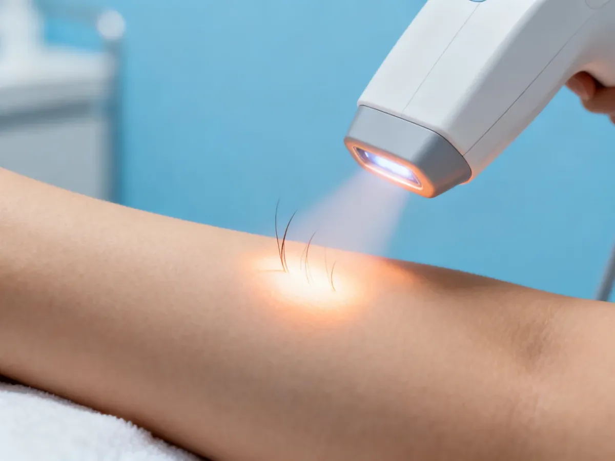 Laser oddziałujący na mieszki włosowe podczas fazy wzrostu