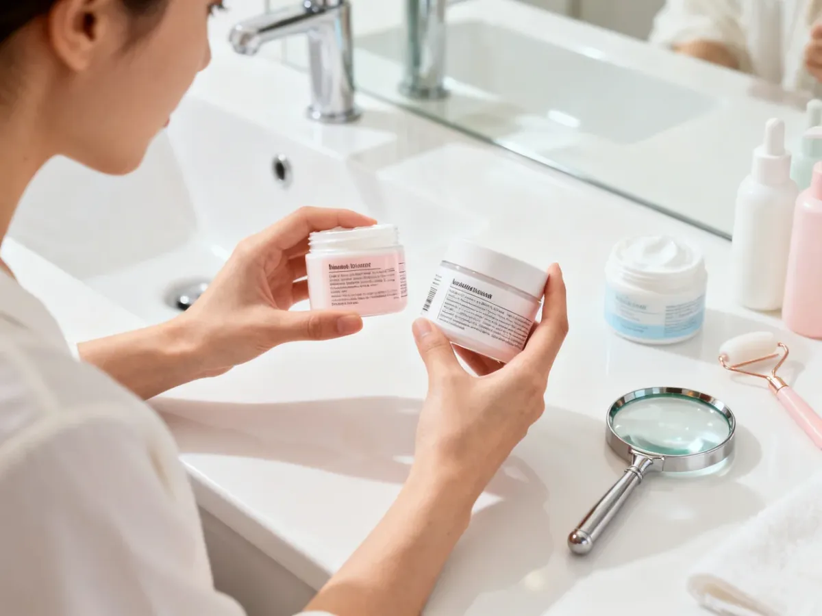 Comparing cosmetic ingredients before choosing a product