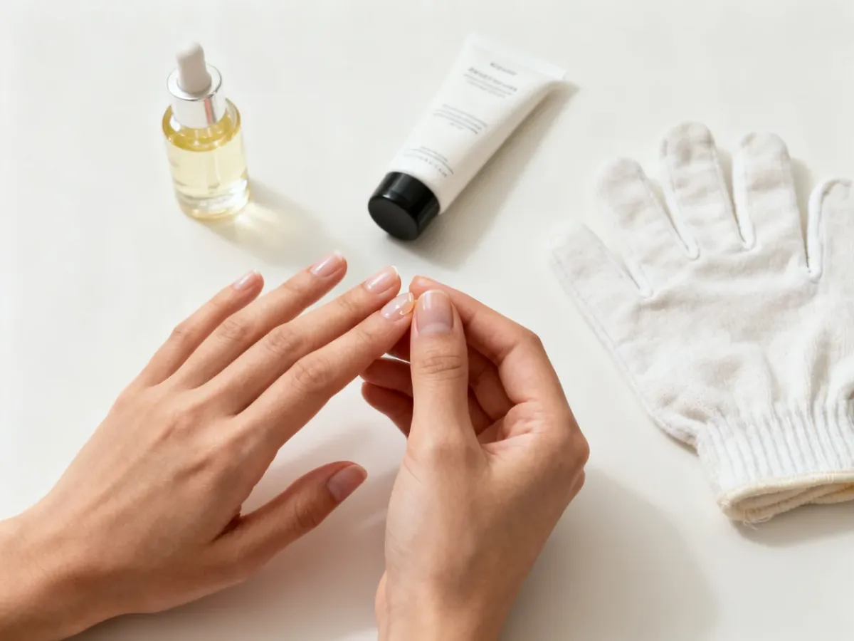 Pielęgnacja paznokci między stylizacjami z użyciem oliwki i serum